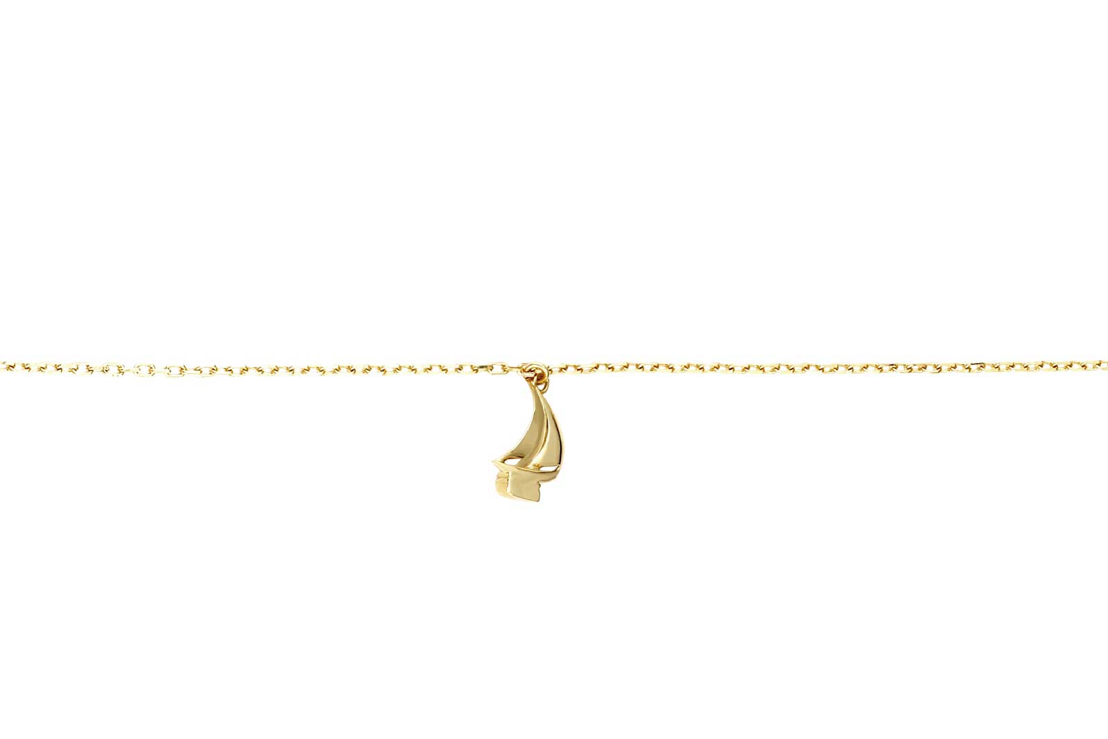 Quyumcu - 14K Gold Ship Anklet (1) Quyumcu - 14K Gold Ship Anklet (1)