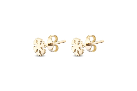 Quyumcu - 14K Gold Snowflake Earrings Quyumcu - 14K Gold Snowflake Earrings