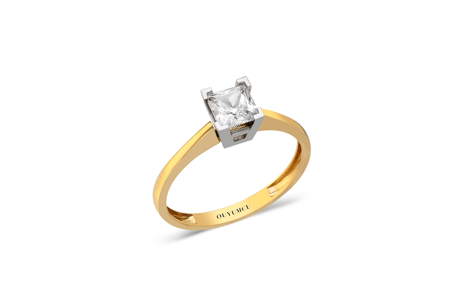 Quyumcu - 14K Gold Solitaire Ring Quyumcu - 14K Gold Solitaire Ring