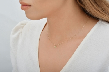 Quyumcu - 14K Gold Star Necklace (1) Quyumcu - 14K Gold Star Necklace (1)