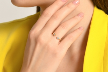 Quyumcu - 14K Gold Star Ring Quyumcu - 14K Gold Star Ring