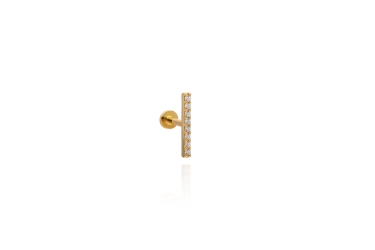 Quyumcu - 14K Gold Stone Tragus Earring Quyumcu - 14K Gold Stone Tragus Earring