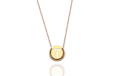 Quyumcu - 14K Gold T Letter Necklace