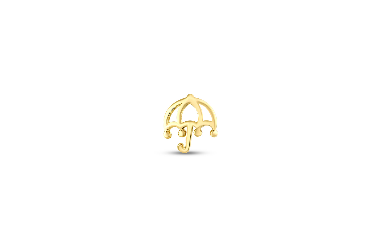 Quyumcu - 14K Gold Umbrella Tragus Earring (1)