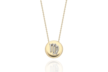 Quyumcu - 14K Gold Virgo Pendant Necklace