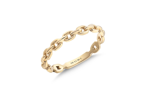 Quyumcu - 14 Ayar Altın Minimal Zincir Yüzük (1)