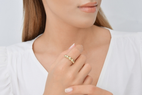 Quyumcu - 14 Ayar Altın Minimal Balon Yüzük (1) Quyumcu - 14 Ayar Altın Minimal Balon Yüzük (1)