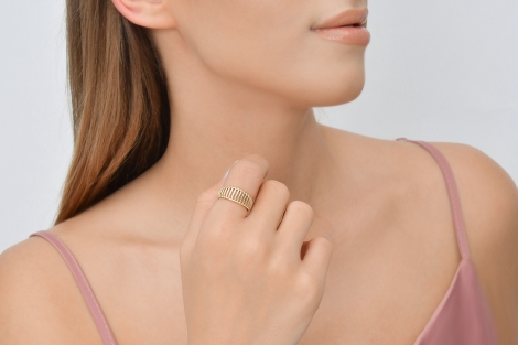 Quyumcu - 14 Ayar Altın Minimal Yüzük (1) Quyumcu - 14 Ayar Altın Minimal Yüzük (1)